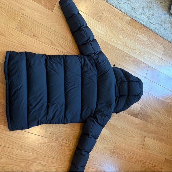 Aritzia Black Hooded Longline Puffer Coat - Picture 5 of 7